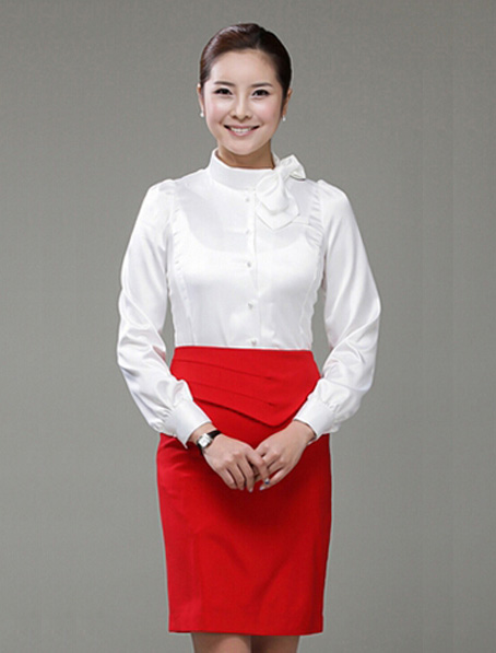 湖北定做航空学校女衬衫厂家,空乘制服衬衣订做加工